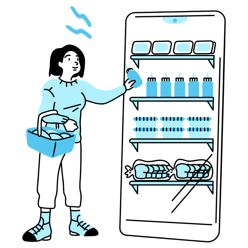 Order Groceries Online 1 Illustration from Tokyo Duotone Set