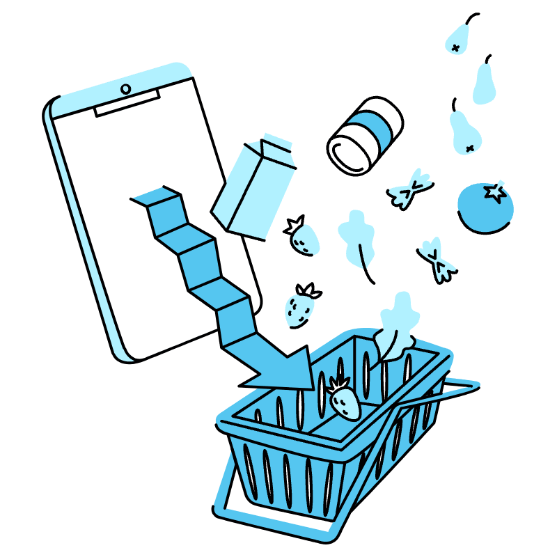 Order Groceries Online 2 Illustration from Tokyo Duotone Set