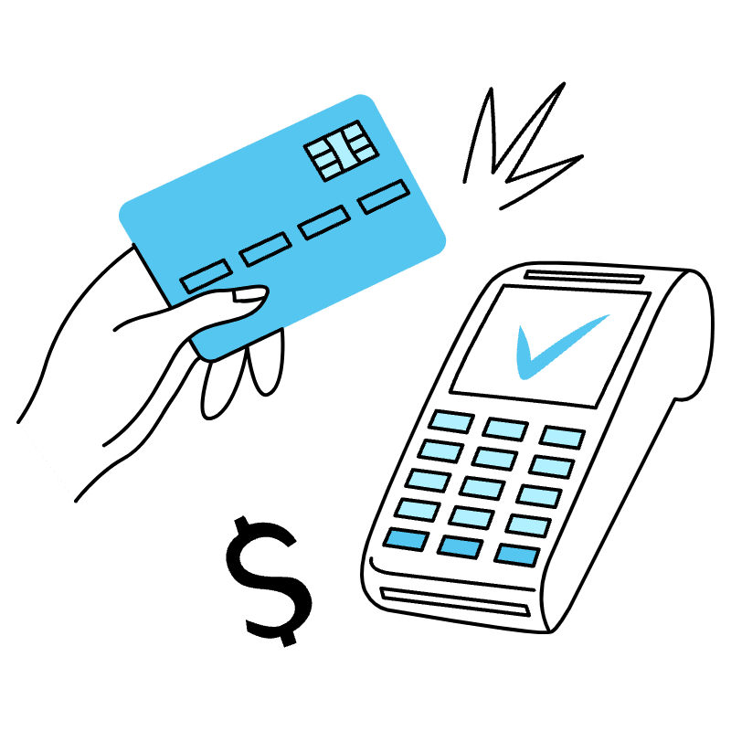Payment Wth Card Illustration from Tokyo Duotone Set