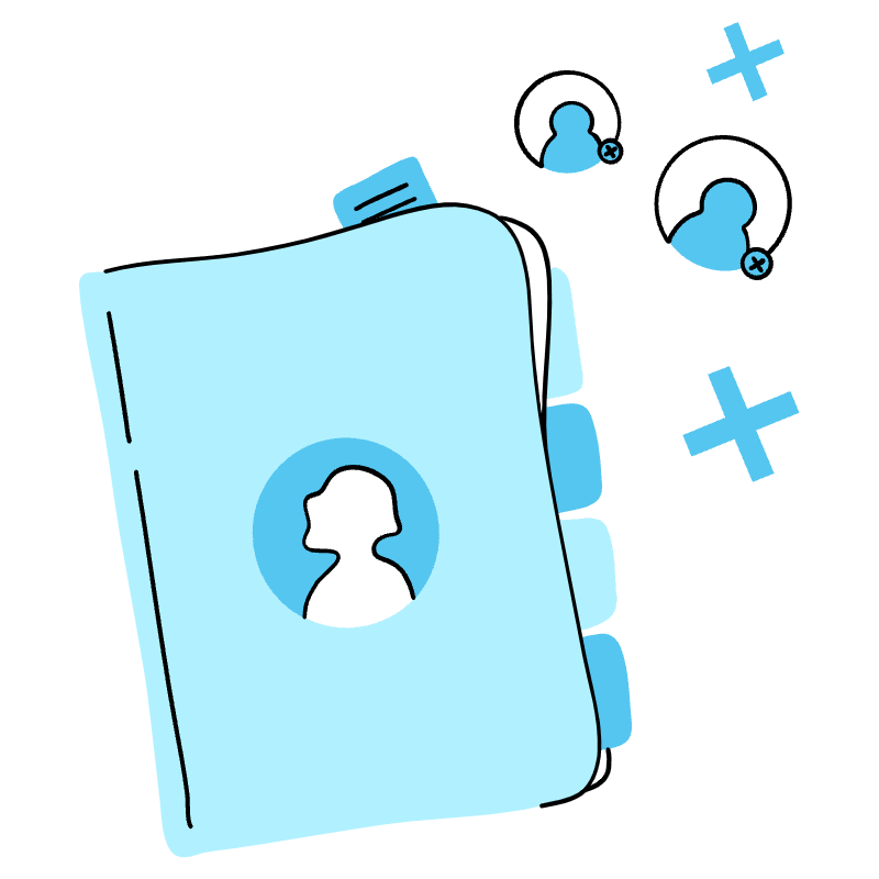 Empty Contact No Contacts Added Illustration from Tokyo Duotone Set