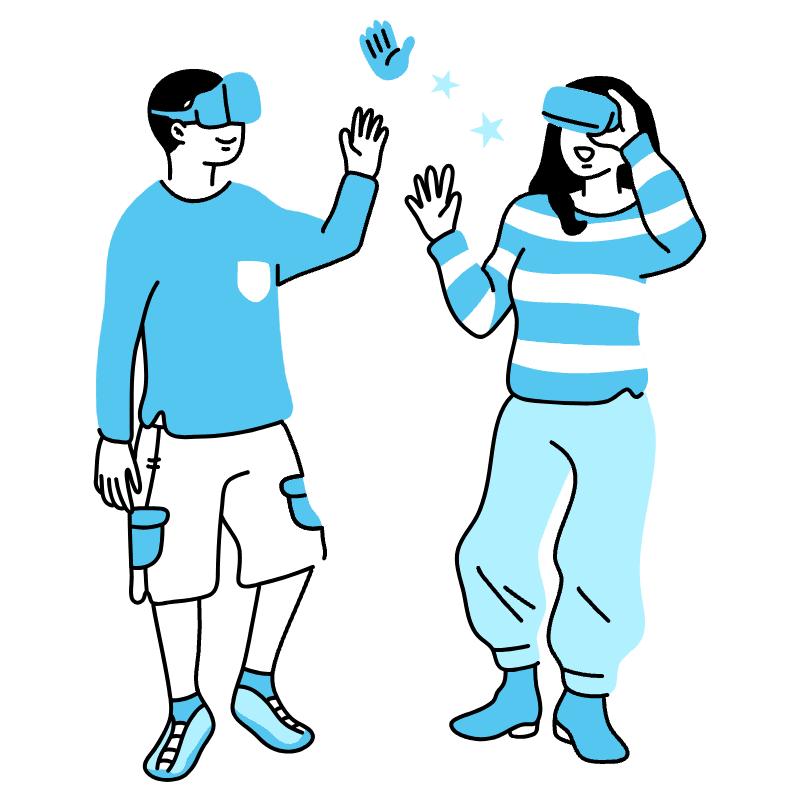 Virtual Reality Illustration from Tokyo Duotone Set