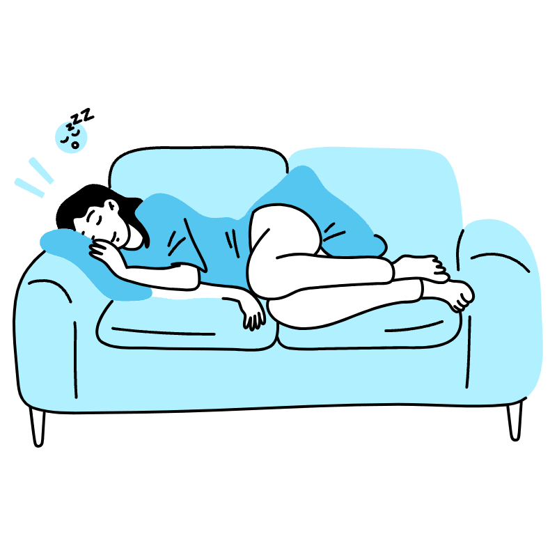 Rest Nap Illustration from Tokyo Duotone Set