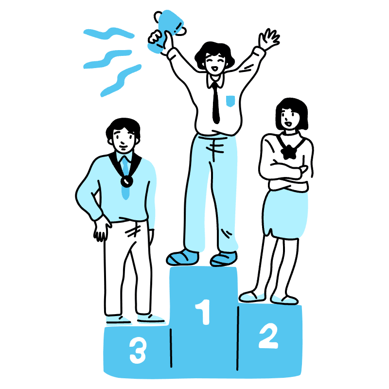 Rewards Someone Top Of A Podium Illustration from Tokyo Duotone Set