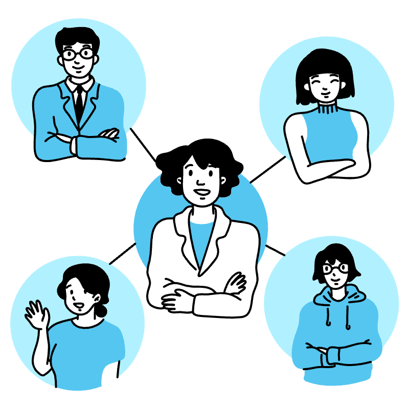 Users Network Illustration from Tokyo Duotone Set