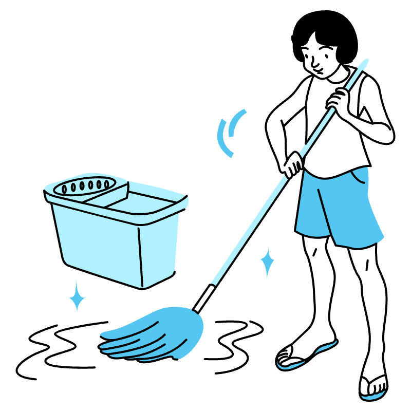 Clean Up Illustration from Tokyo Duotone Set