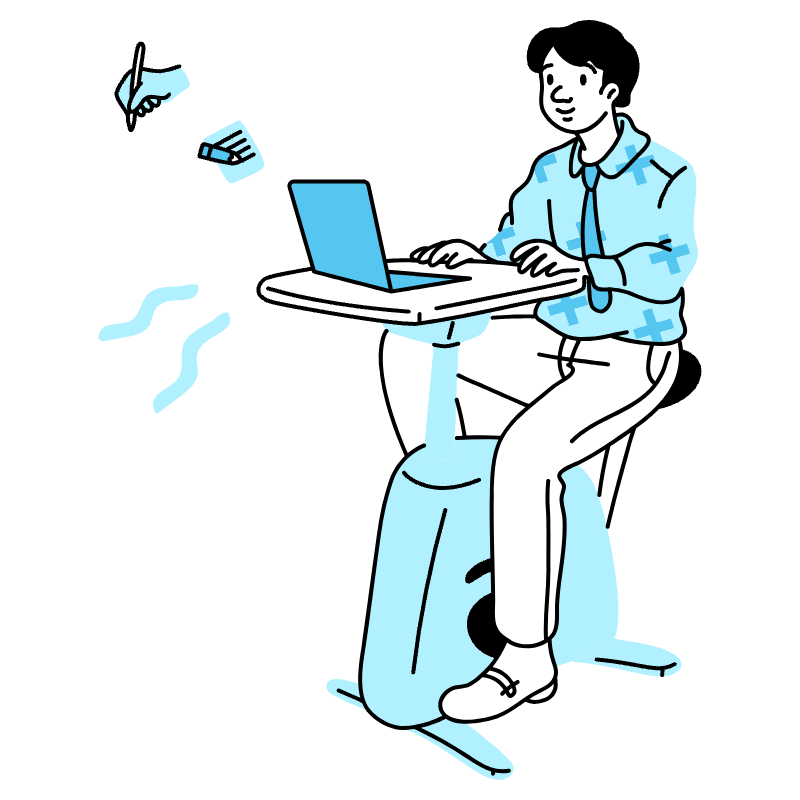 Desk Bike Illustration from Tokyo Duotone Set
