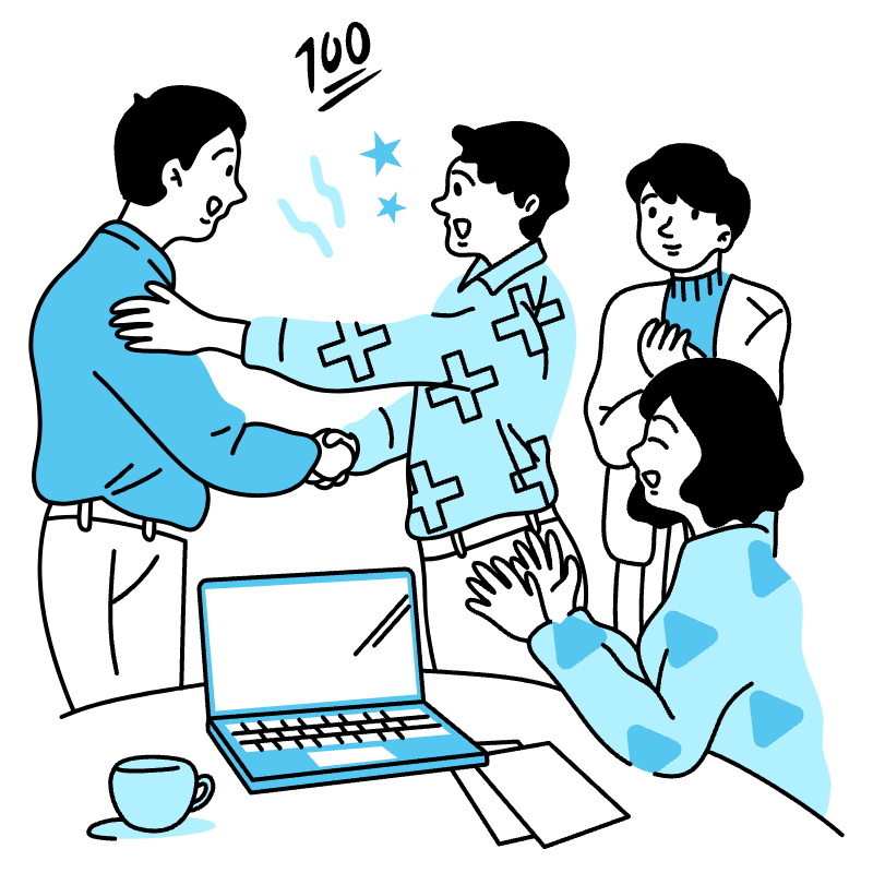 Get A Job Promotion Illustration from Tokyo Duotone Set