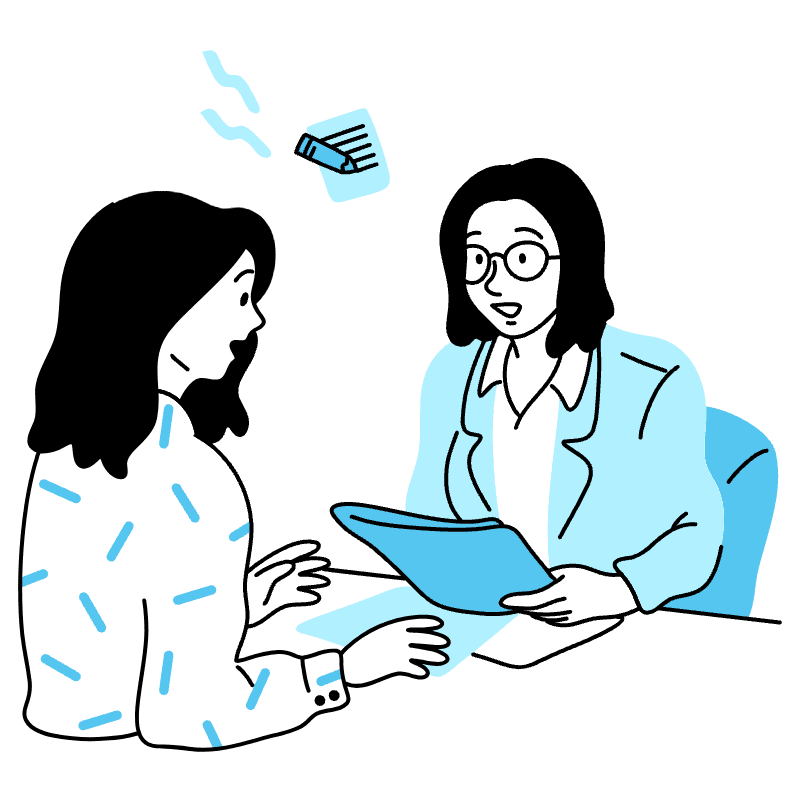 Job Application Illustration from Tokyo Duotone Set