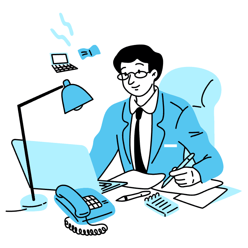 Manager Desk Illustration from Tokyo Duotone Set