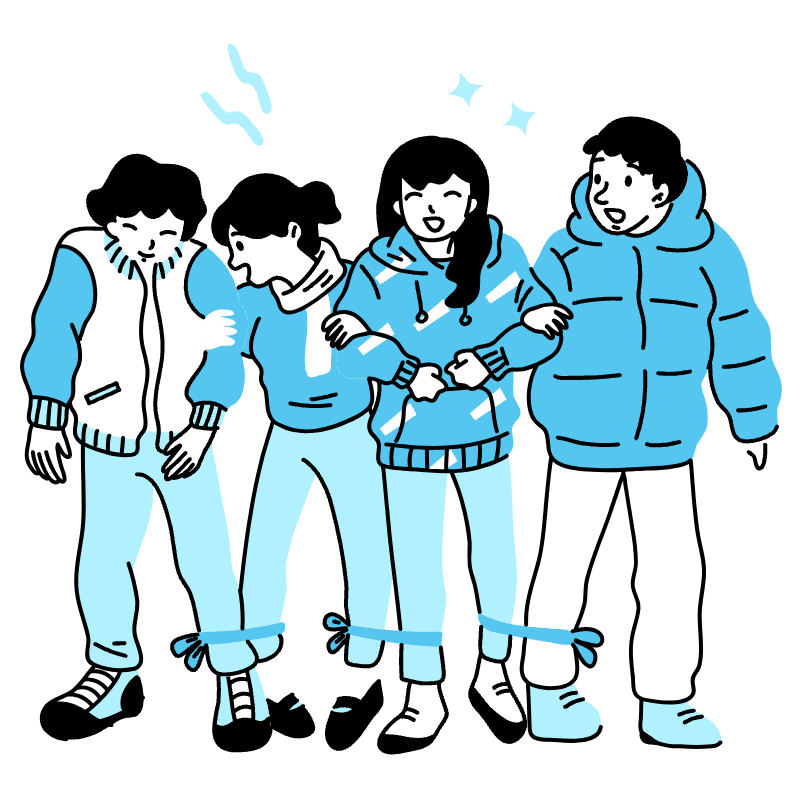 Team Building 1 Illustration from Tokyo Duotone Set