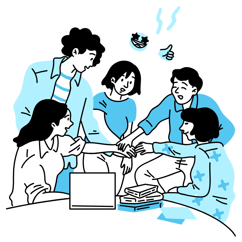 Team Building 2 Illustration from Tokyo Duotone Set