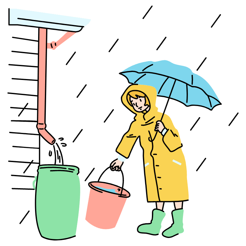 Water Conservation Illustration from Tokyo Set
