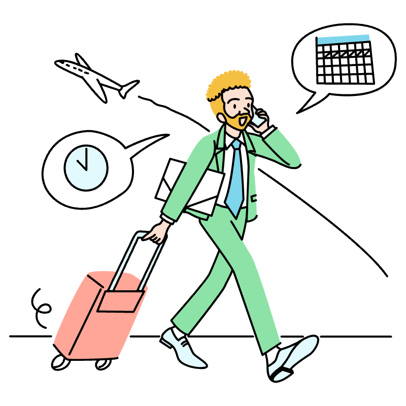 Business Trip Illustration from Tokyo Set