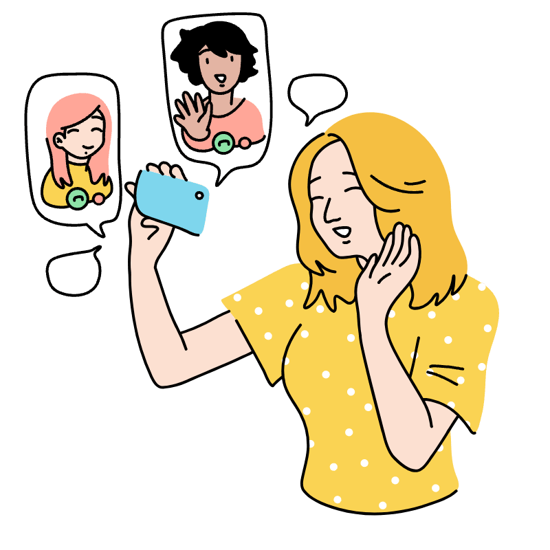 Facetime Meeting 1 Illustration from Tokyo Set