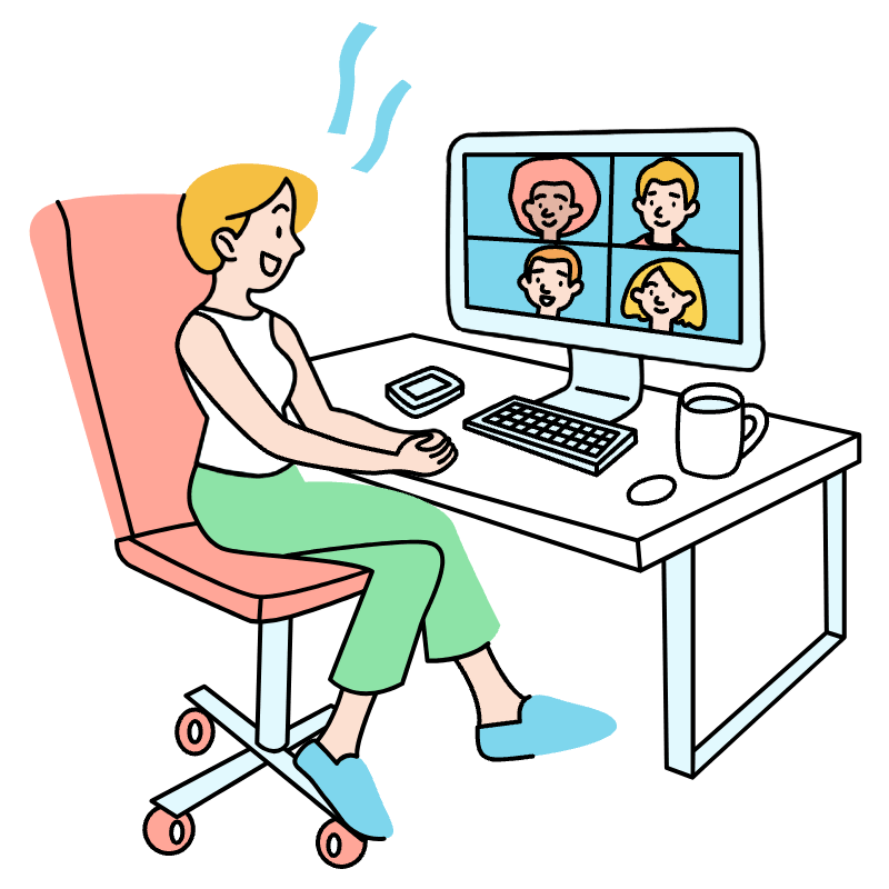 Facetime Meeting 2 Illustration from Tokyo Set