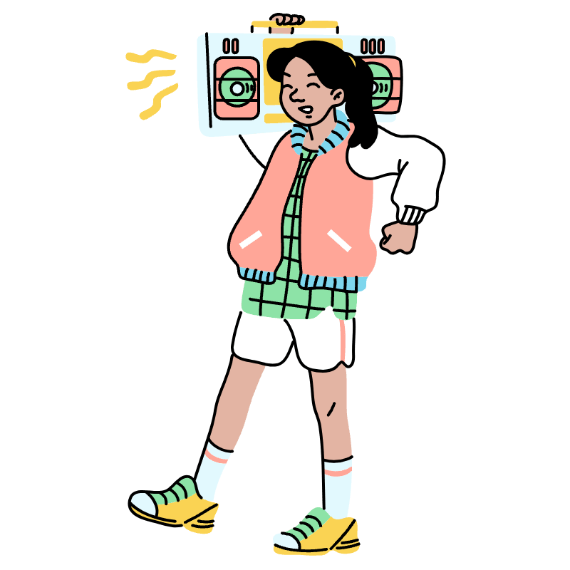 Boombox Illustration from Tokyo Set