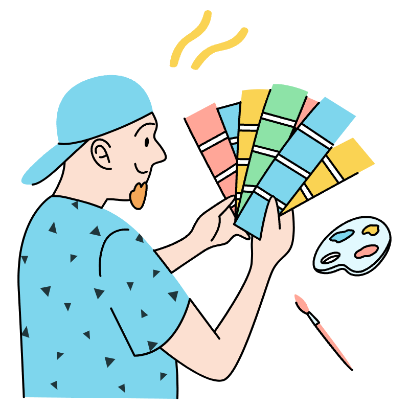 Designer Color Palette Illustration from Tokyo Set