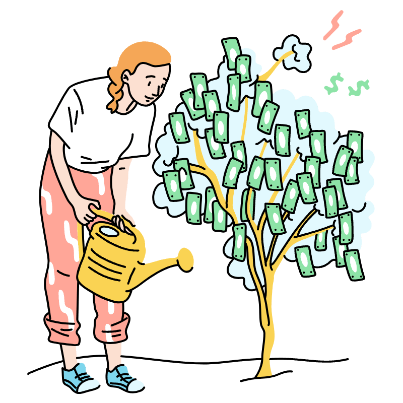 Money Growing On Trees Illustration from Tokyo Set