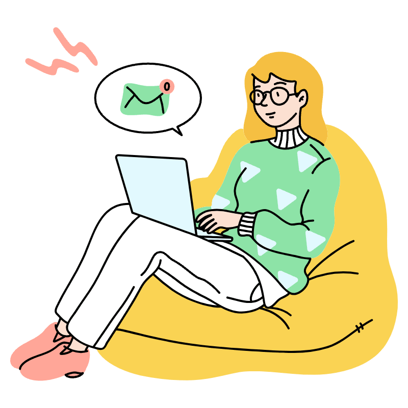 Empty State E Mail Zero Inbox Illustration from Tokyo Set