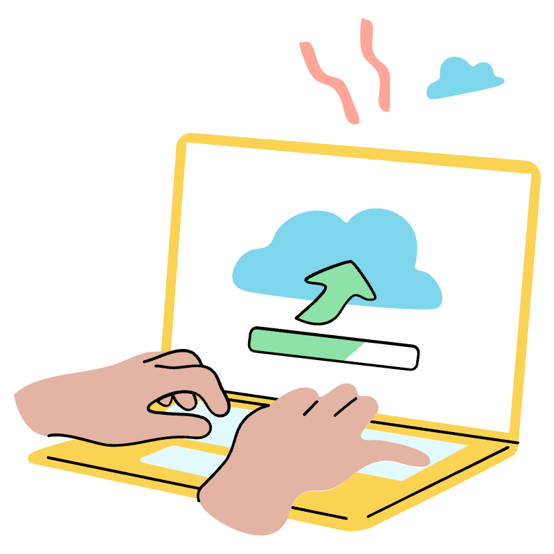 Upload File Illustration from Tokyo Set