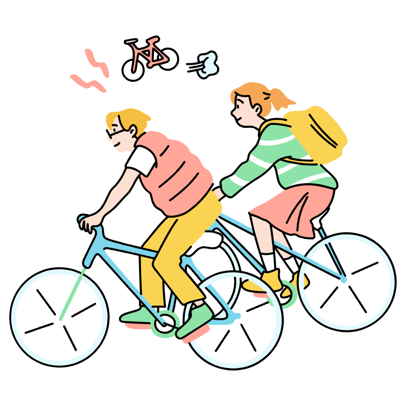 Ride Bicycle Illustration from Tokyo Set