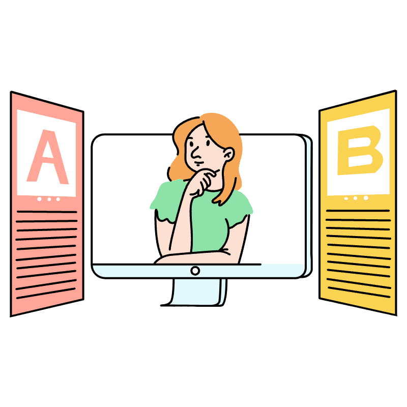 Ab Testing Illustration from Tokyo Set