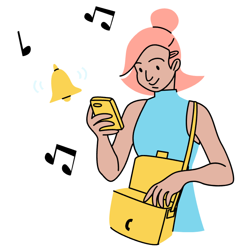 Receive A Notification 2 Illustration from Tokyo Set