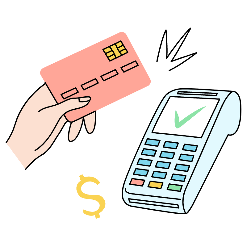 Payment Wth Card Illustration from Tokyo Set