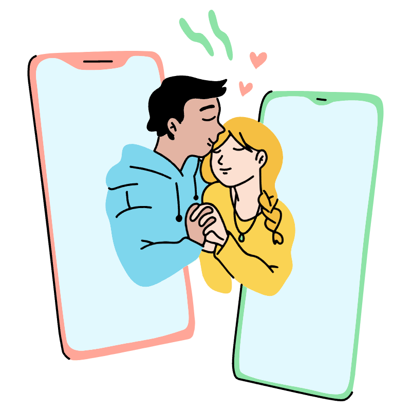 Online Romance Illustration from Tokyo Set