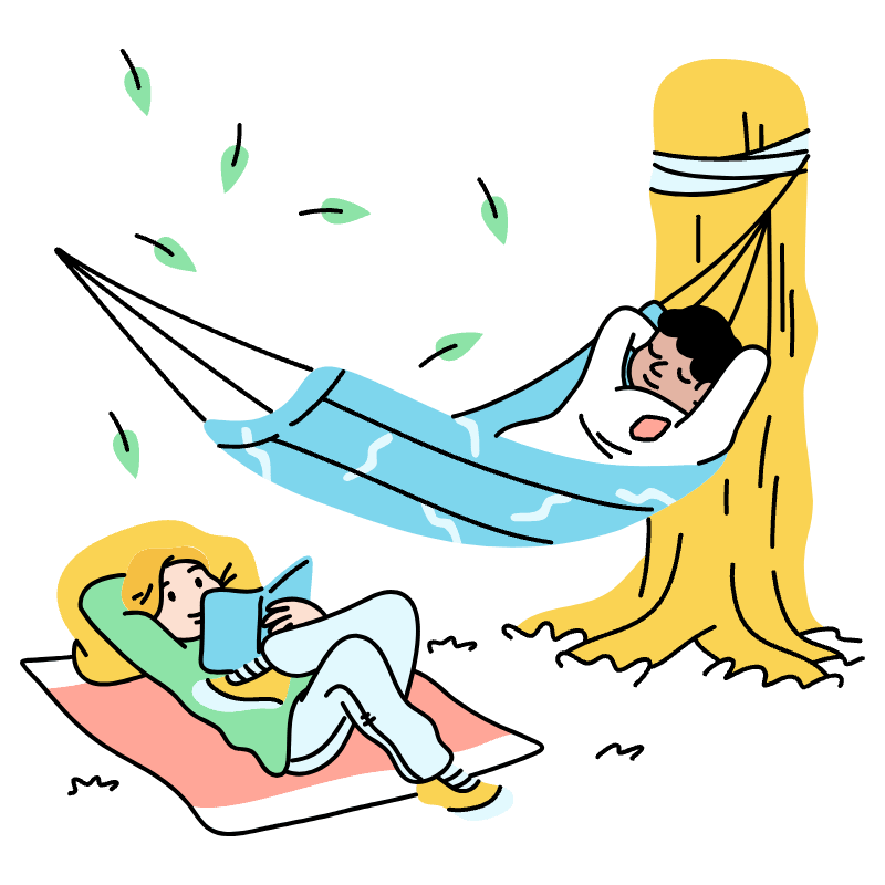 Slacking Chilling Illustration from Tokyo Set