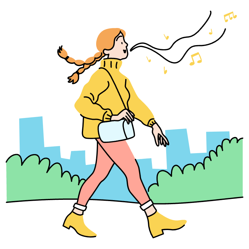 Whistling In A Good Mood Illustration from Tokyo Set