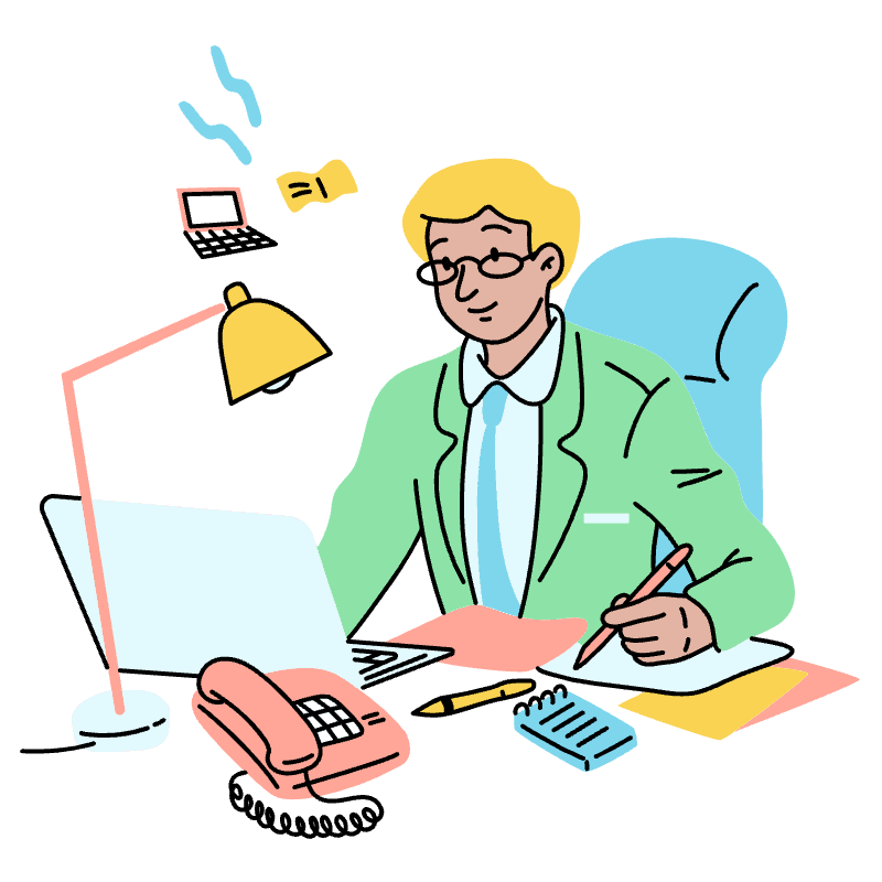 Manager Desk Illustration from Tokyo Set