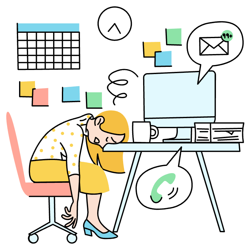 Overworked Employee 2 Illustration from Tokyo Set
