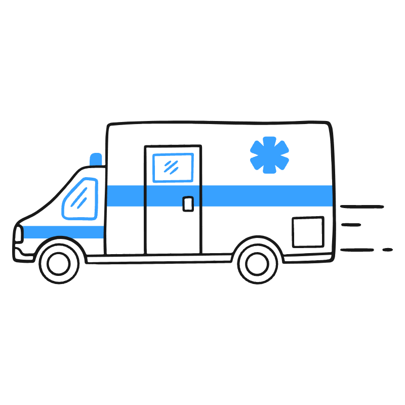 Ambulance Illustration from Brooklyn Set