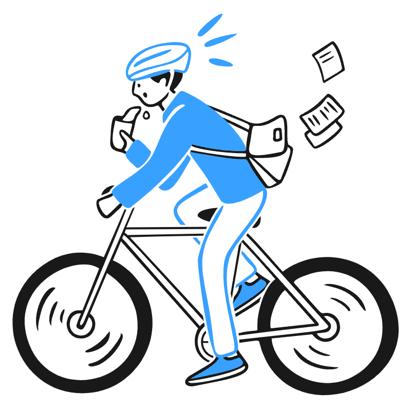 Bike To Work Illustration from Brooklyn Set
