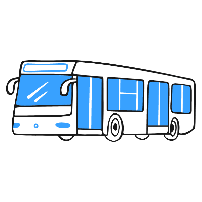 Bus Illustration from Brooklyn Set