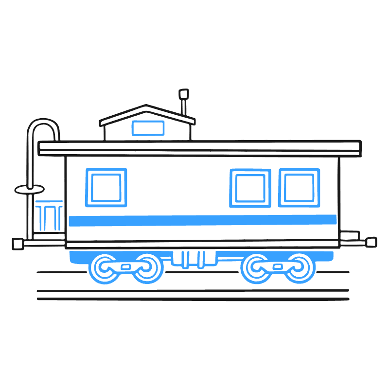 Caboose Illustration from Brooklyn Set