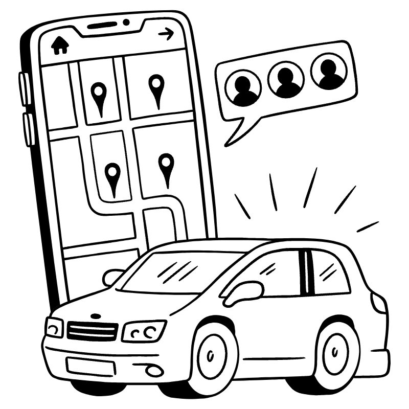 Carpool Illustration from Milano Set