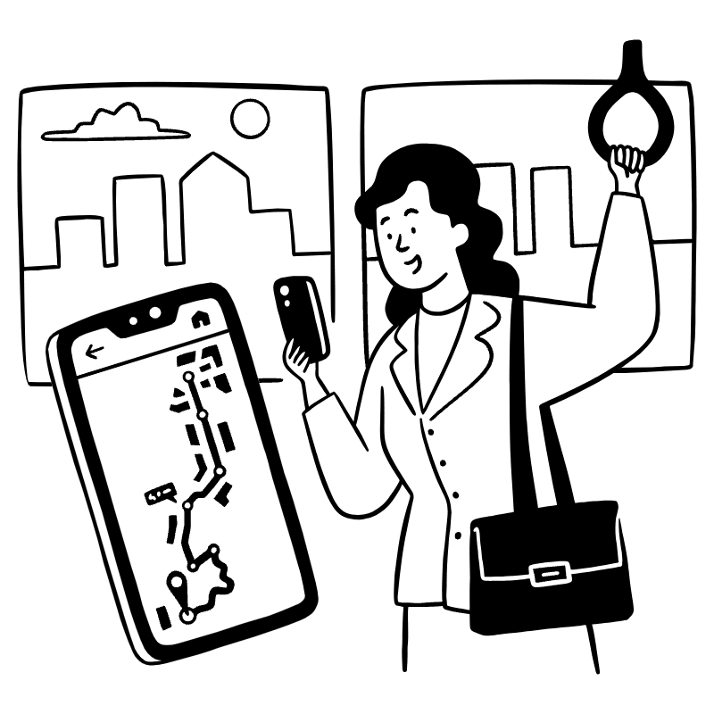 Commute Illustration from Milano Set