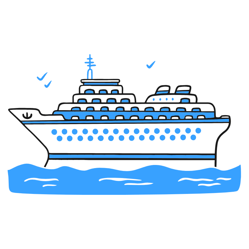 Cruise Ship Illustration from Brooklyn Set