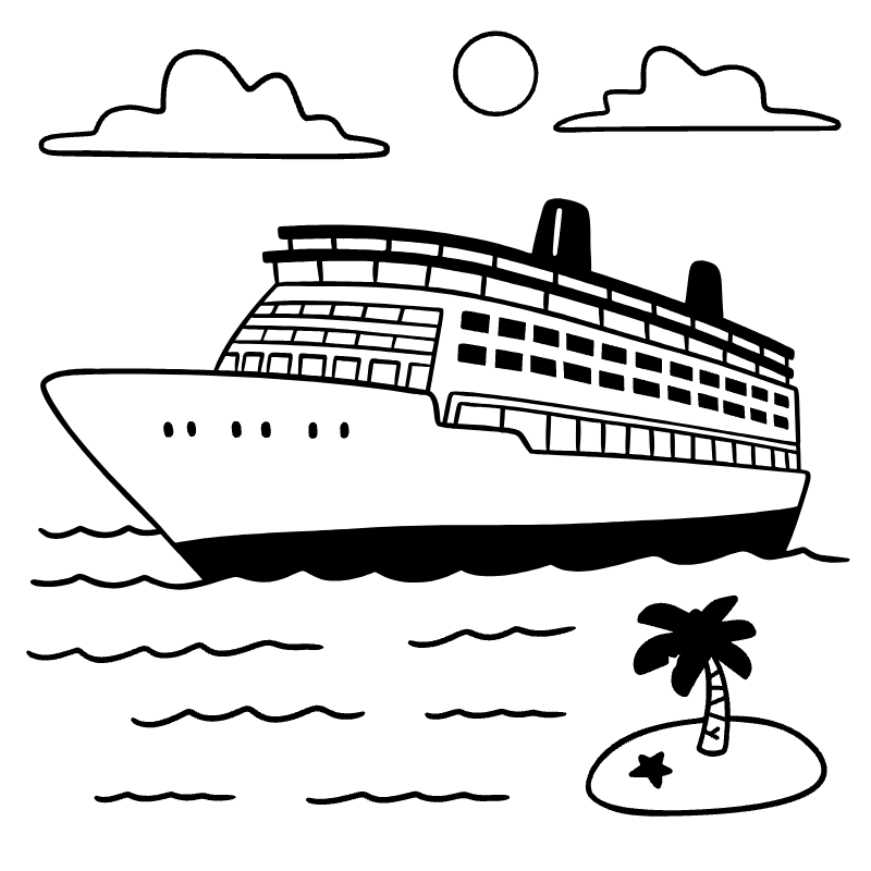 Cruise Ship Illustration from Milano Set