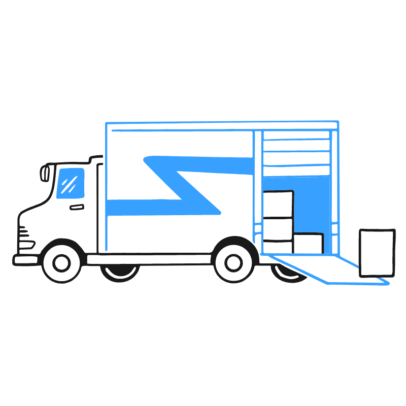 Delivery Van Illustration from Brooklyn Set