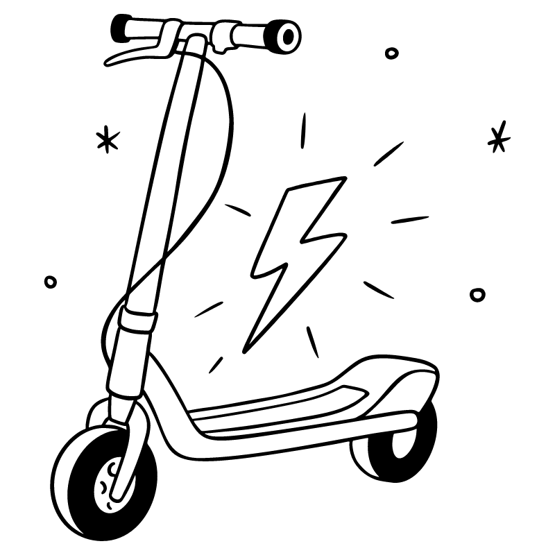 E Scooter Illustration from Milano Set