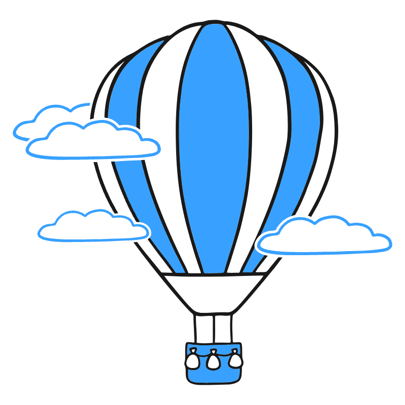 Hot Air Balloon Illustration from Brooklyn Set