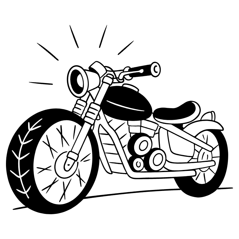 Motorcycle Illustration from Milano Set