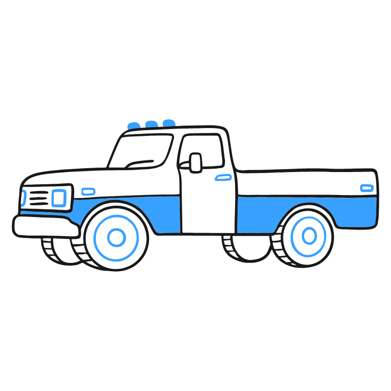 Pickup Truck Illustration from Brooklyn Set