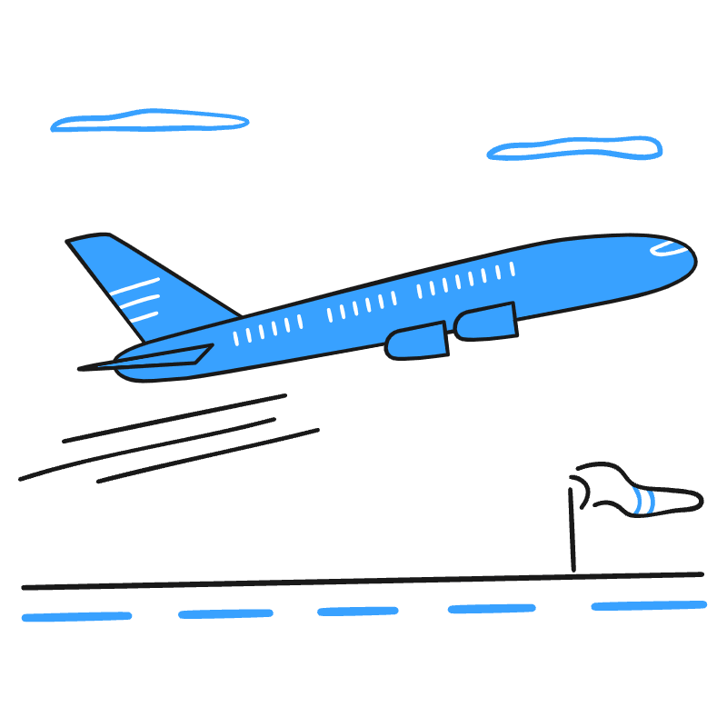 Plane Taking Off 2 Illustration from Brooklyn Set