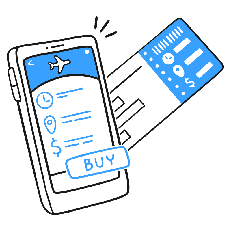 Puchasing Ticket Illustration from Brooklyn Set
