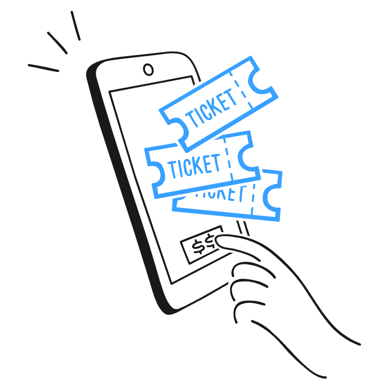 Purchasing A Ticket Illustration from Brooklyn Set