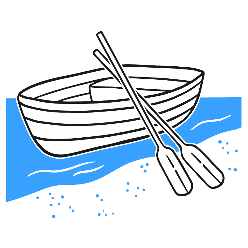 Row Boat Illustration from Brooklyn Set